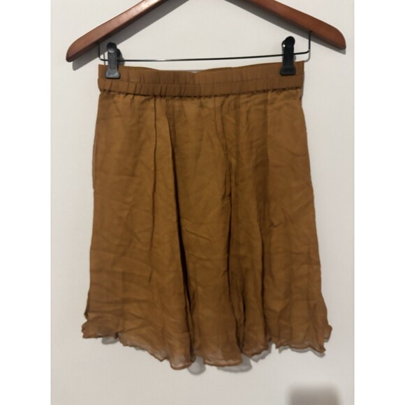 Vintage 100% Silk Midi Skirt Ran Out Of The Blue Size Medium Net Deadstock - Picture 2 of 3